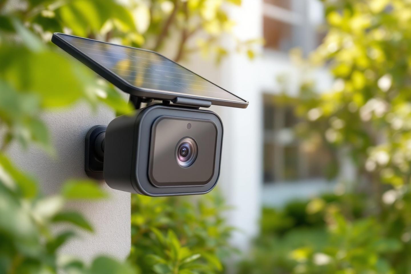 AOSU caméra surveillance wifi extérieure sans fil avec panneau solaire, haute résolution pour sécurité